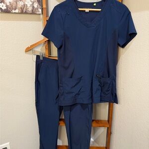 Navy Blue Women's Scrub Set
